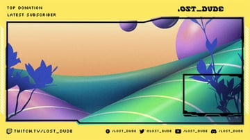 Twitch Webcam Border Featuring a Trippy Natural Landscape Background